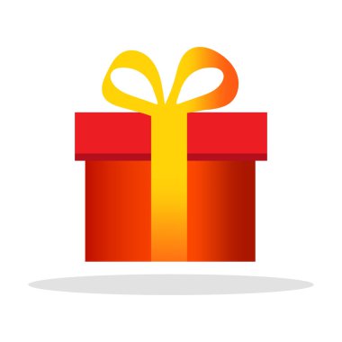 Açık ve Konfeti Varyasyonları ile Hediye Kutusu Simgesi Vektörü