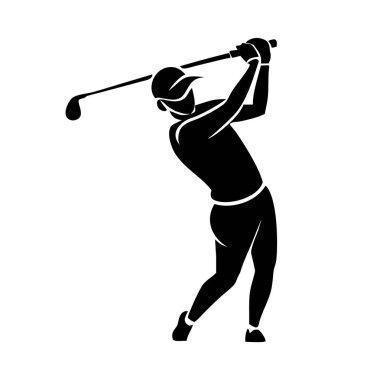 Golfçü salıncak vektör çizimi