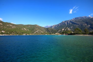 Fethiye Oludeniz Manzarasi - Fethiye 'nin Mavi Gölü manzarası. Yüksek kalite fotoğraf