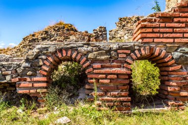 İsrail 'in kuzeyindeki Akdeniz Eyaleti' nin antik adasının kalıntıları.