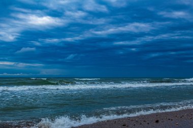 Kuzey Denizi 'ndeki güzel deniz kıyısı. yaz mevsimi.