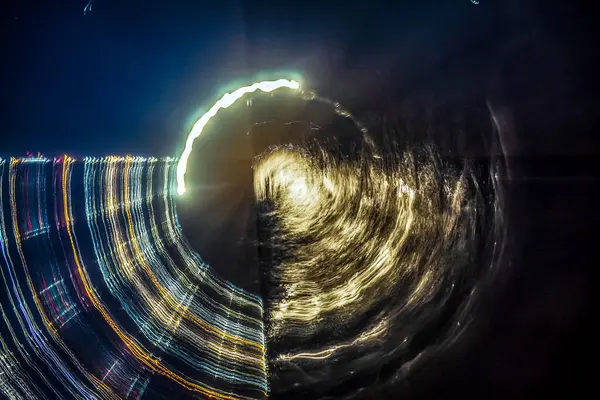 Bokeh ışıkları ve yıldızlarıyla soyut arkaplan