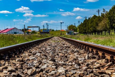 railway track on the railroad