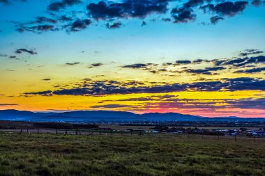 a beautiful view of a colorful sunset