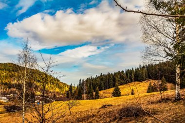 Dağ sırası olan güzel bir manzara.