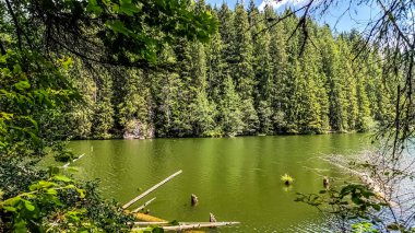 Dağlardaki güzel göl manzarası
