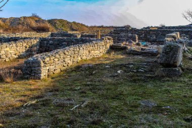 İnka 'nın ortaçağ arkeolojik sahasında antik kalıntılar, cuzco, peru.