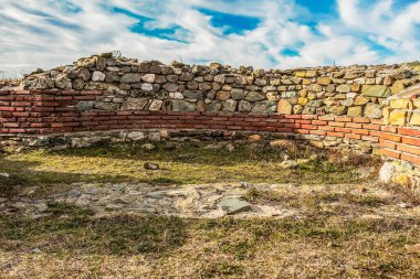 old stone wall in the city of the state of israel