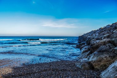 Güzel deniz manzarası. doğa arkaplanı