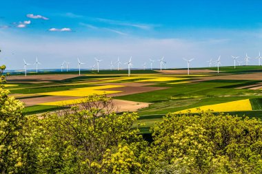 Tarlada rüzgar türbinleri