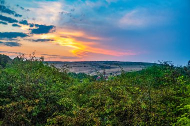 Karpat dağlarında gün batımı