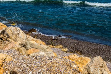 Güzel deniz kıyısı. doğa arkaplanı