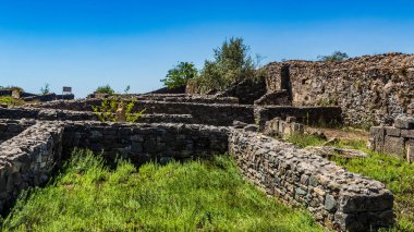 Kudüs, İsrail 'in antik kalesinin kalıntıları.