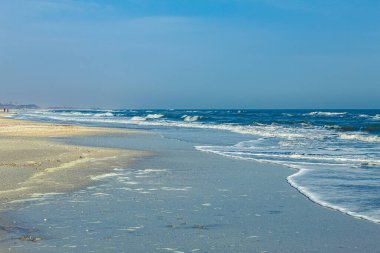 beach with sea and sand.