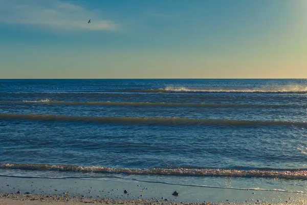 okyanus mavi gökyüzü.