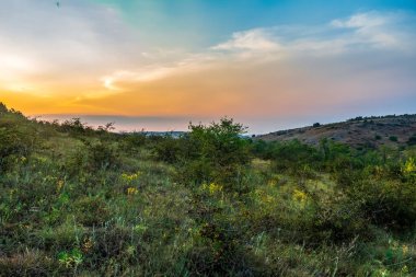 Ormanda güzel bir gün batımı