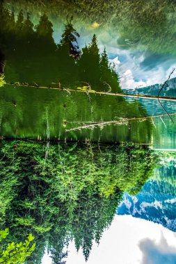 Dağlarda göl ve orman