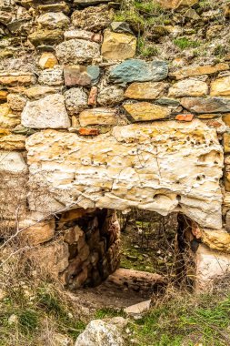 Kudüs, İsrail 'deki eski taş ev duvarı.