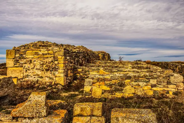 İsrail 'in antik şehrinin kalıntıları.