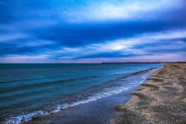 Bright günbatımı gökyüzü güzel görünümü