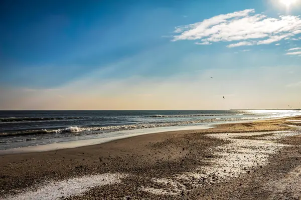 Güzel bir sahil. doğa arkaplanı