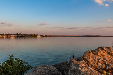 Gün batımı Dinyeper nehrinin üzerinde, Kiev