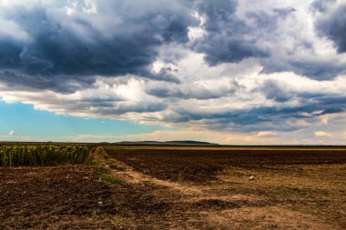 fırtına bulutları alanlar üzerinde