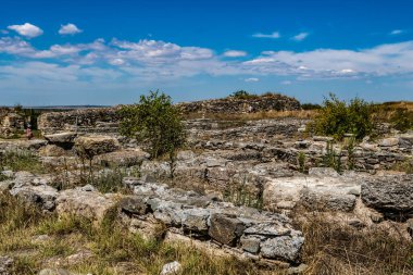 İsrail 'in kuzeyindeki Antik Yunan adasının manzarası