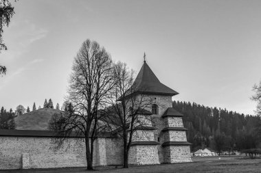 Eski Kostroa kasabasındaki St. George Kilisesi, siyah ve beyaz.