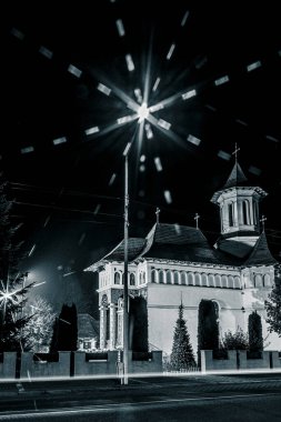 Şehirde Noel ışıkları