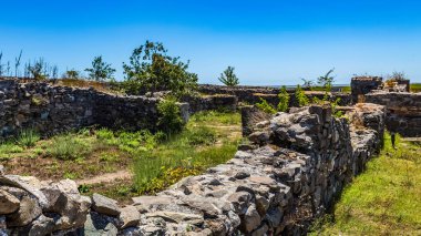 Eski Roma şehri Pompeii, Suvius, Napoli 'nin kalıntıları.