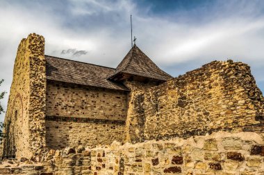 18. yüzyılın ortaçağ şatosu eski Podolarlar ve Polonya şehrinin ortasında.