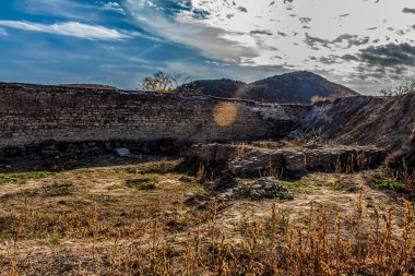 İtalya 'daki Pompei Roma forumunun kalıntıları.