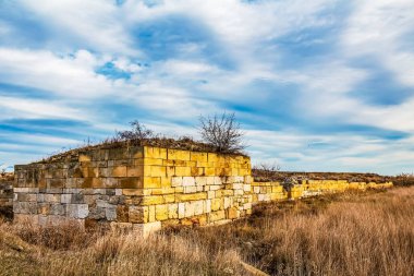 Kudüs, İsrail 'deki eski bir binanın kalıntıları.