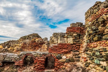 Pompeii 'deki antik şehrin kalıntıları.