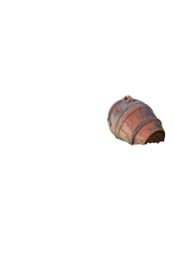 Beyaz arka planda ısıtma için metal boru.