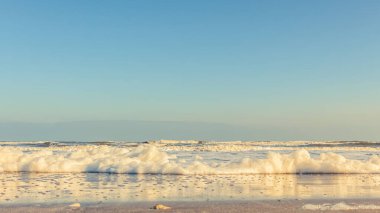 Baltık sahilinin güzel kış manzarası