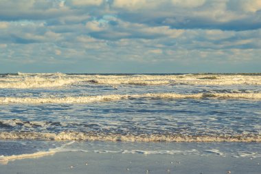 Sahilde güzel deniz dalgaları.