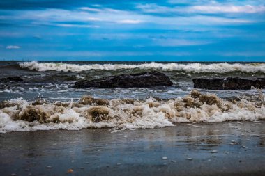 Sahildeki deniz dalgaları