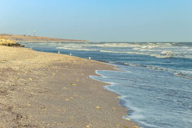 Deniz kıyısının güzel manzarası