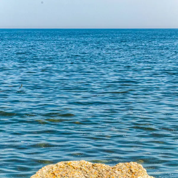 Deniz kıyısında. İsrail 'deki Akdeniz kıyıları..