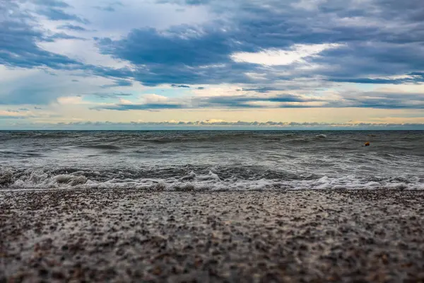 Denizde fırtına, fırtına bulutlar, deniz, dalgalar, fırtına, deniz, dalga