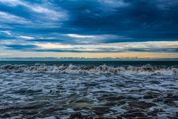 beautiful sunset over the sea.