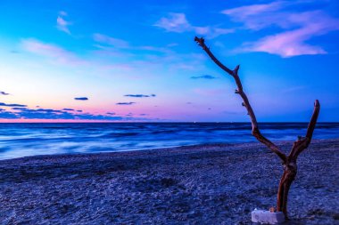 Baltık Denizi üzerinden günbatımı
