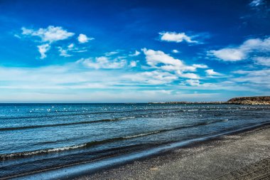 Deniz kıyısının güzel manzarası