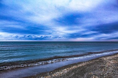 Karadeniz üzerinde Güzel Gün Batımı