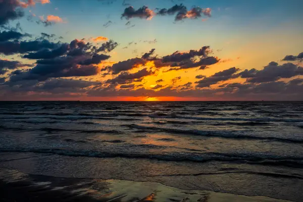 sunset over the sea. beautiful sunrise