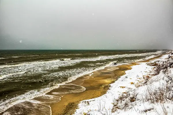 Michigan, Amerika 'daki kış plajı..
