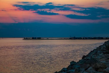 Güzel deniz manzarası. doğa arkaplanı