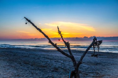 Baltık Denizi 'nin üzerinde gün batımı